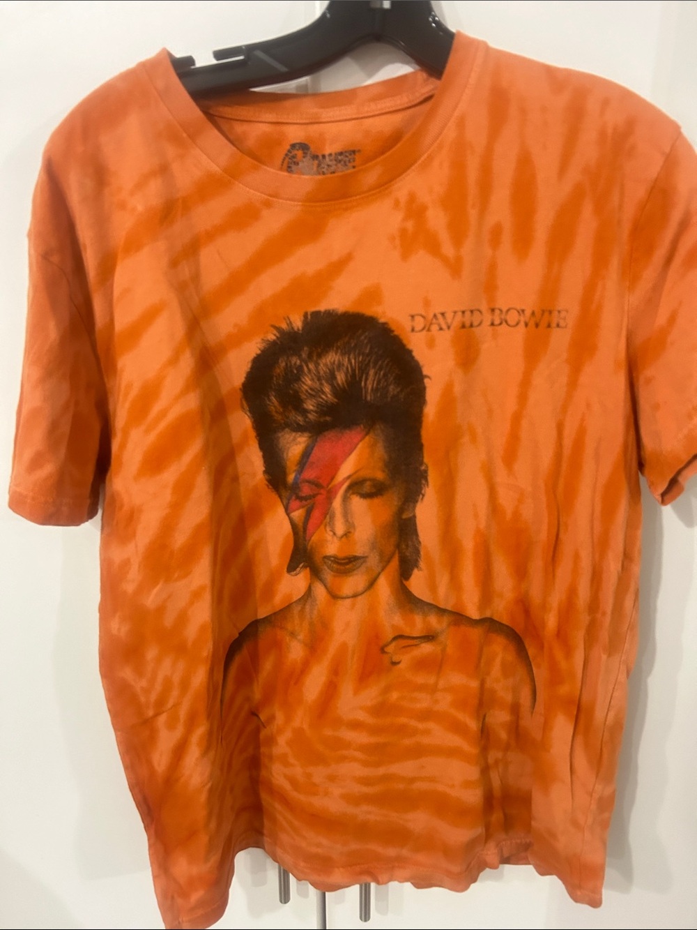 David Bowie Graphic Tee - Orange Tie-Dye lucky brand. Sz large